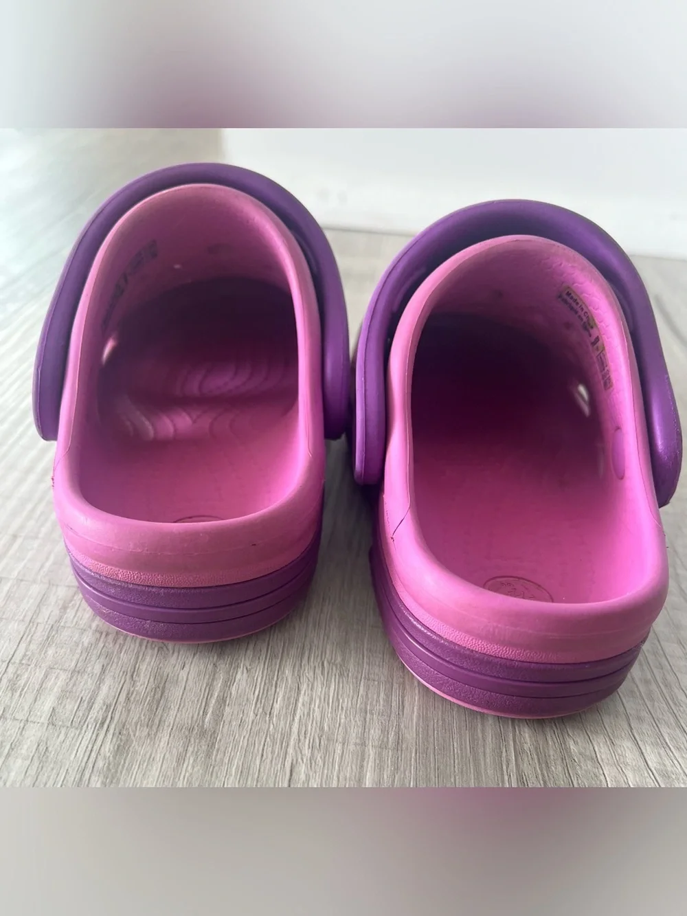 Crocs Bump It Clog Baby Toddler Kids Girls Size C7 Purple Pink Clog Summer